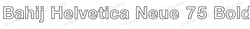 Bahij Helvetica Neue 75 Bold字体转换